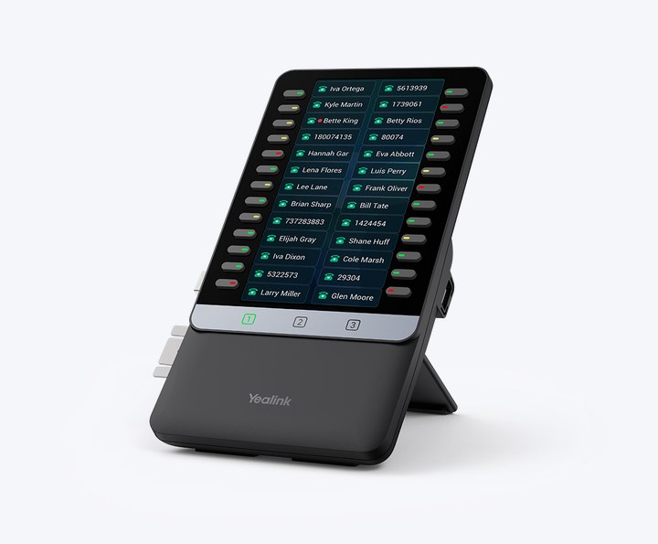 Yealink EXP55 color expansion module on its stand