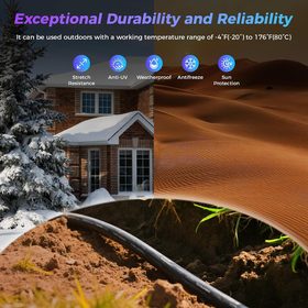 HBE-CAT6 cable run in snow, in desert heat and buried in soil &mdash; rated &minus;4&deg;F to 176&deg;F
