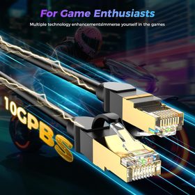HBE-CAT6 cable carrying a 10&nbsp;Gbps link for gaming