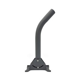 HBE-J-ARM-18&Prime;-HD J-arm mount &mdash; side profile of the powder-coated steel arm and its triangular base plate