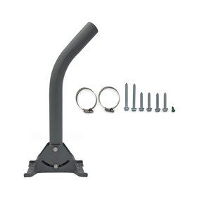 HBE-J-ARM-18&Prime;-HD J-arm mount with the included hose clamps, lag screws and grounding screw
