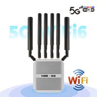 HBE-5G Outdoor Router — 5G Wi-Fi 6 outdoor CPE with six high-gain antennas