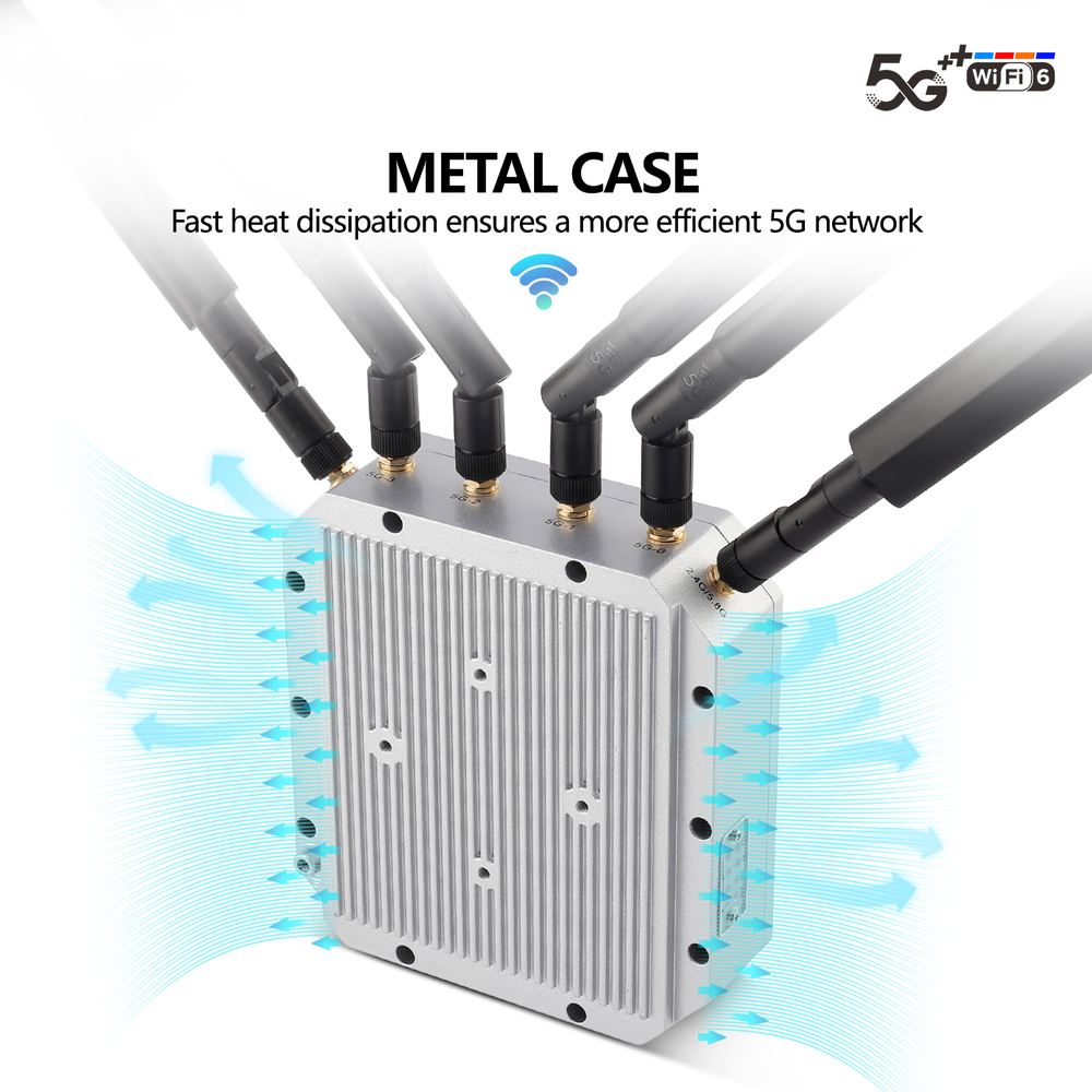 Metal case — fast heat dissipation for a more efficient 5G network
