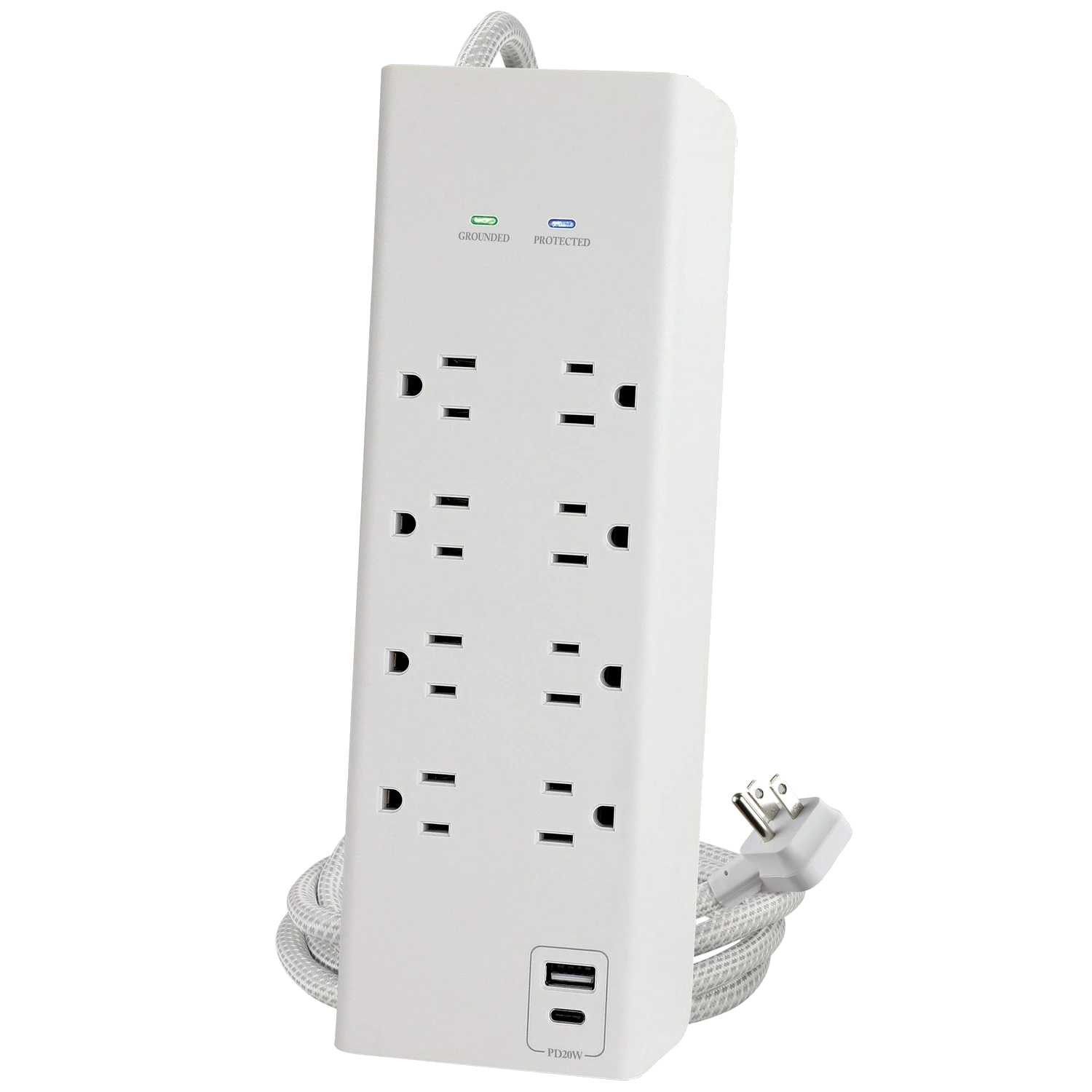 Prime PBSUFC407 8 Outlet 3000 Joule Surge Protector with USB Charging and 8ft Cord