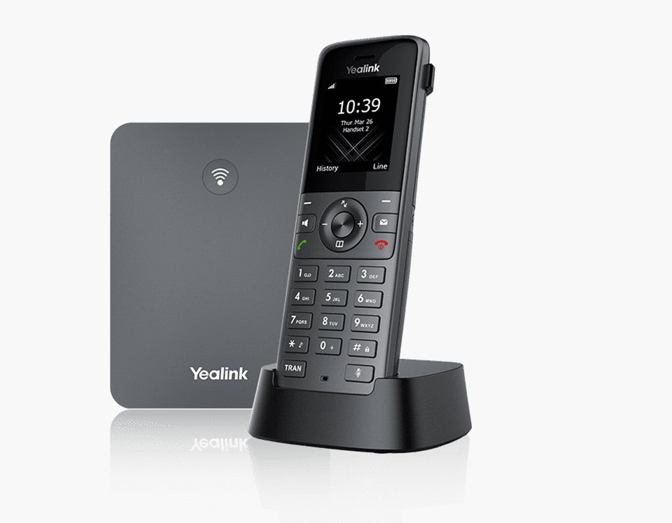 Yealink W73P DECT phone with W70B base station and charging cradle