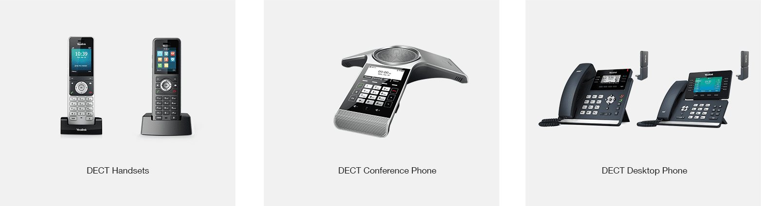 Yealink DECT endpoints — handsets, conference phones and DD phones